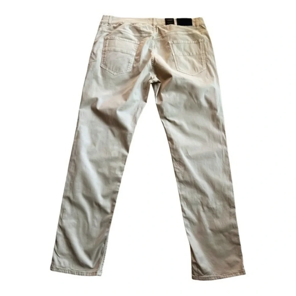 Bugatchi Men's Beige Slim Straight‎ Leg Pant Size 38x32